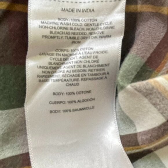 Filson Mens Large Sutter Sport Brown/Green Plaid Long Sleeve Button Down Shirt - Picture 6 of 6